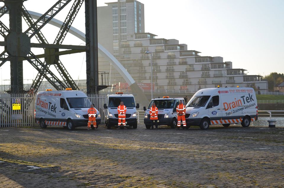 Professional drainage engineer at work